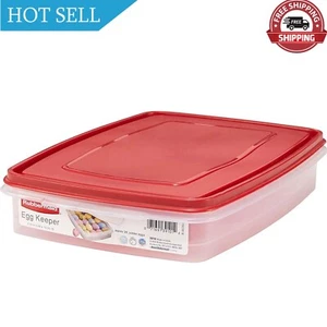 Rubbermaid Egg Food Storage Container, Red color - Picture 1 of 8