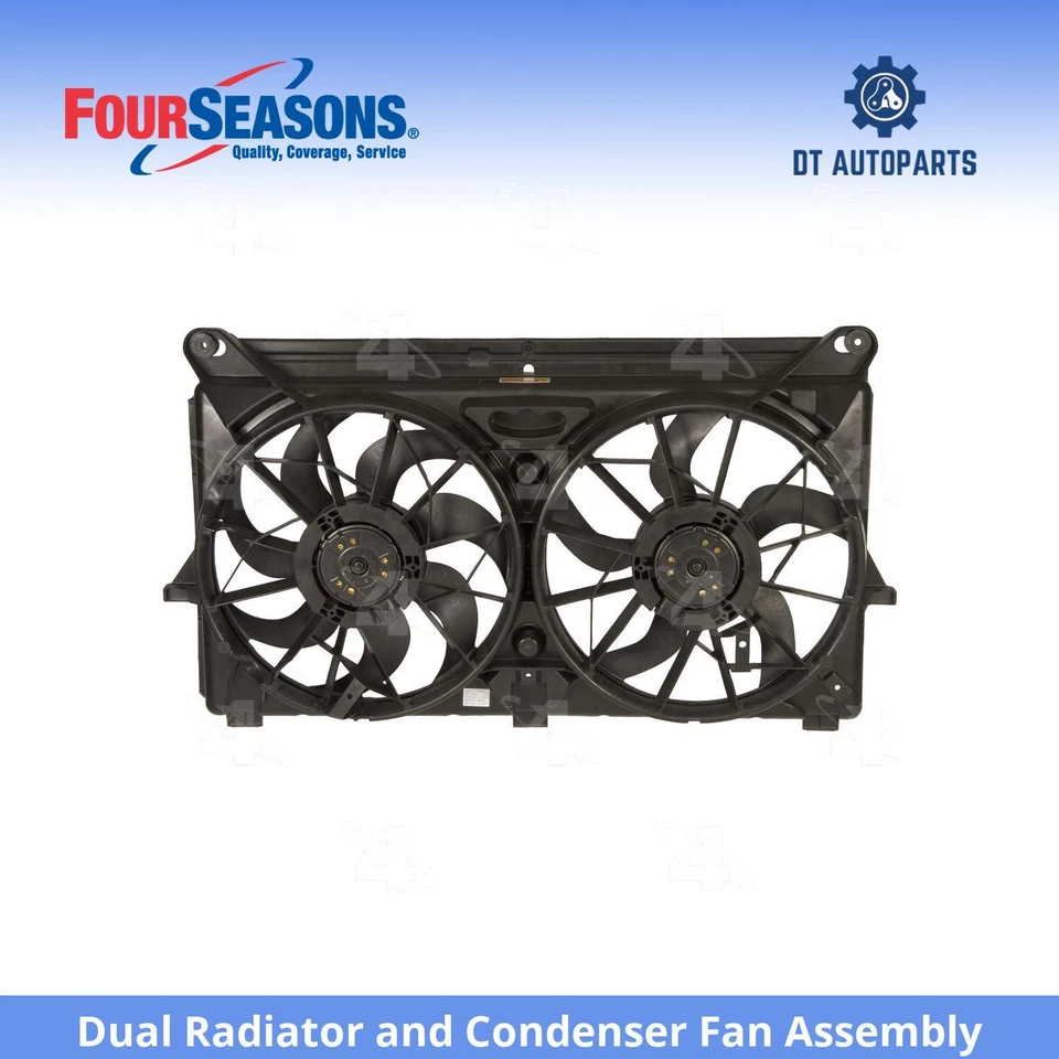For 2007-2009 GMC Yukon XL 2500 Dual Radiator  Condenser Fan Assembly 4 Sea - Image 1 of 4