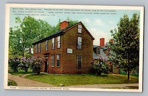 Postal antigua Lexington Massachusetts MA Hancock Clarke vista casa 1907-15 - Imagen 1 de 2