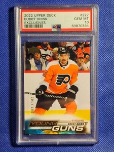 PSA 10 2022-23 Upper Deck Bobby Brink Young Guns Exclusives RC #227 POP 1