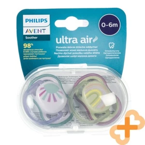 PHILIPS AVENT Silicone Pacifier 0-6 months Ultra Air SCF085/59 2 pcs Orthodontic - Picture 1 of 24