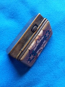 RR ! ANTIQUE "Pietra Dura" Carlsbad VESTA CASE / MATCH SAFE WICK LIGHTER c1890 - Bild 1 von 19