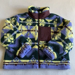 Wrangler Sherpa Southwestern Women Size Small Full Zip Fleece Jacket - Picture 1 of 13