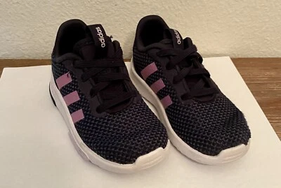Adidas Racer Toddler Girls Size 6 Running Shoes Blue Purple Athletic Sneakers - Imagem 1 de 4