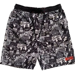 AC/DC Board Shorts Mens Size Medium Drawstring Black Beach Pool Swim Trunks 2015 - Picture 1 of 7