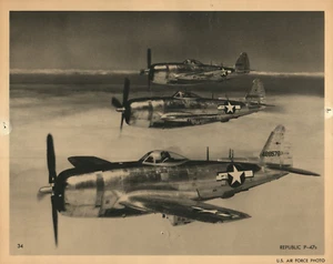 Avión de combate Republic P-47s Thunderbolt Bomber Segunda Guerra Mundial Ejército de Estados Unidos AF Militar A725 - Imagen 1 de 2