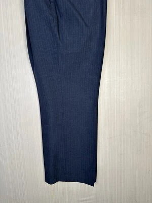 Men's Lauren Ralph Lauren Dress Pants 43x34 blue Total Comfort Pleated Cuff Wool - Image 1 of 4