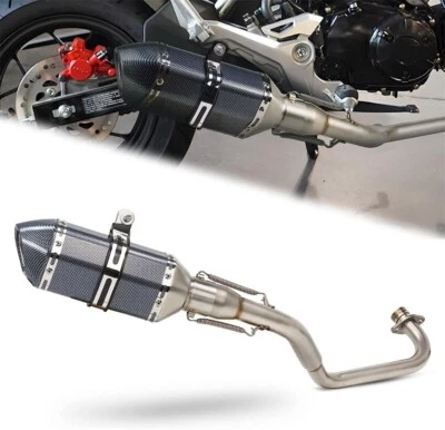 Silenciador de escape medio bajo con deflector silenciador para Honda Grom MSX125 ABS 2014-26 EE. UU.  Foto 1 de 4