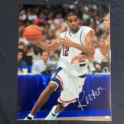 Foto firmada por Richard Rip Hamilton 16x20 UConn Huskies autografiada Steiner CX Foto 1 de 3