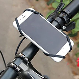 1x Bike Bicycle Mobile Phone Holder MTB Road Bike Handlebar Rubber Mount BrackDH - Zdjęcie 1 z 11