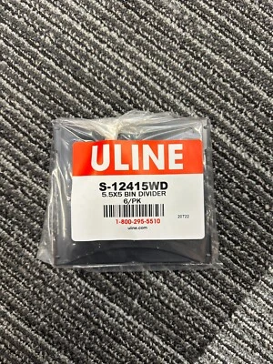 U-LINE Uline S-12415WD Width Dividers for Stackable Bins 5.5" x 5" Pack of 6 Black New