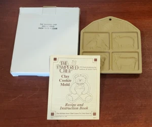 PAMPERED CHEF Cookie Chocolate Mold FARMYARD FRIENDS 1994 Clay Farm House Decor - Picture 1 of 7