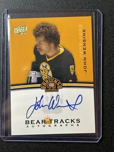 2023-24 Upper Deck Bruins Centennial Bear Tracks Auto John Wensink - Picture 1 of 2