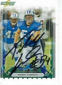 TEDDY LEHMAN FIRMÓ EL PUNTAJE #92 DE 2006 - DETROIT LIONS - Imagen 1 de 1