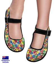 CHOCOLATE CANDY Women’s Mary Jane Shoes Women Sz 6 7 8 9 10 Funny Characters