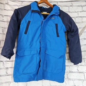 Lands End Grow-A-Long Jacket Kids L (10-12) Winter Coat Ski Coat Blue Full Zip - Picture 1 of 12