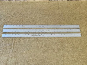 3 Pec 24" Double Sided Drafting Spring Rule Ruler 32 64 100 16ths - Picture 1 of 20