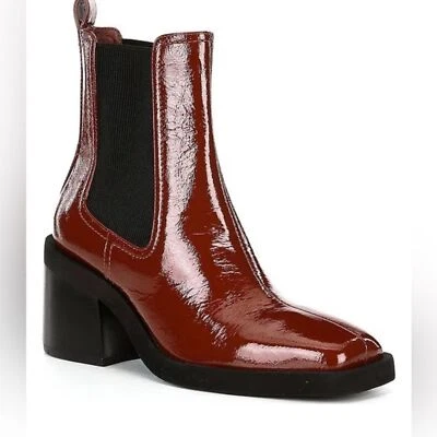 Botines Gianni Bini Banks charol arrugado doble gore punta cuadrada talla 6 nuevos sin etiquetas. Foto 1 de 4