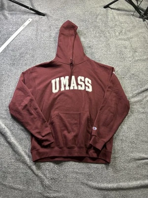 UMass Minutemen Hoodie Mens XL Maroon NCAA College Pullover Amherst Sweatshirt - Image 1 of 4