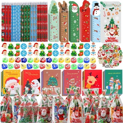 225 peças de lembrancinhas de festa de Natal para crianças 30 PACOTES conjunto de papelaria, multicolor  - Imagem 1 de 4