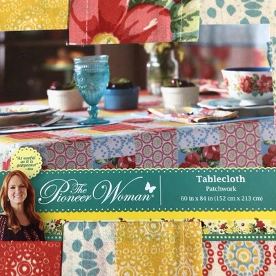 The Pioneer Woman Patchwork Tablecloth 60"x84" Multicolor Cotton Blend - Image 1 of 4