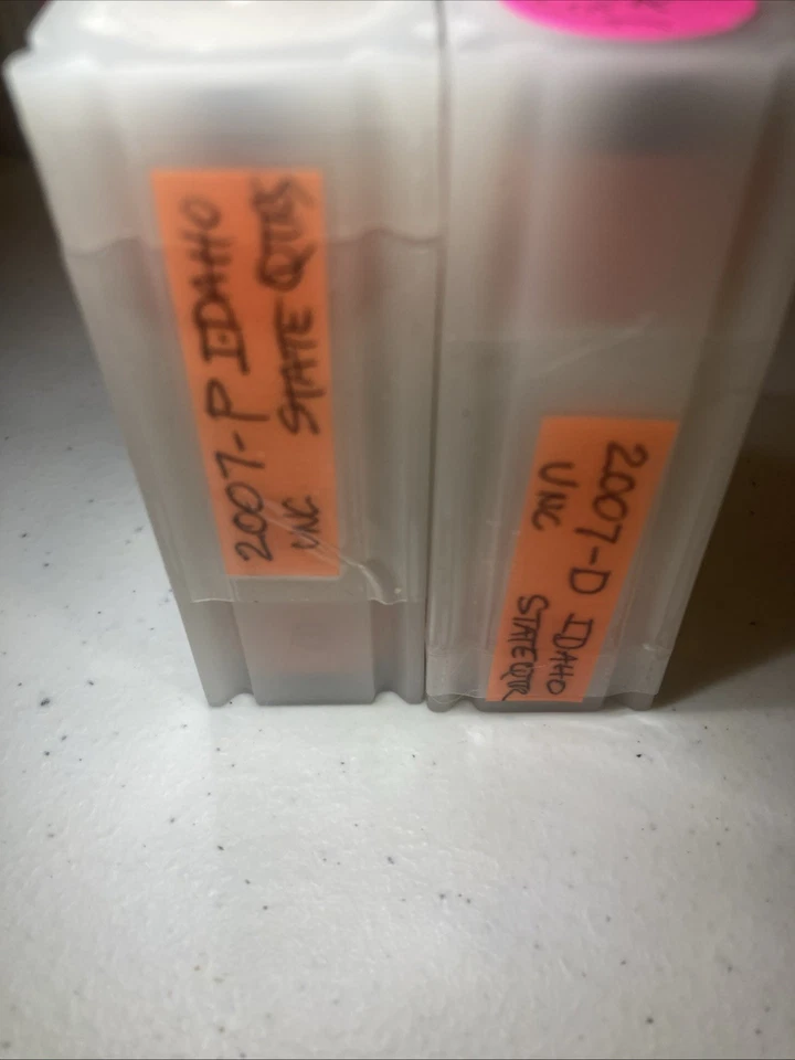 2007 P & D Idaho Quarter BU Rolls US Mint 50 State Quarter Orange Wrapper - Image 1 of 1