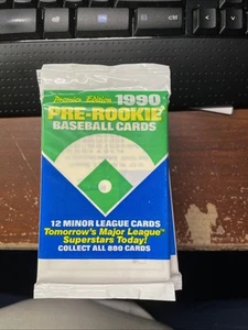 1990 Premier Pre-Rookie Baseball 13 Sealed Packs AAA - Picture 1 of 5