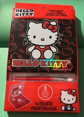 Hello Kitty 8 Color Shadow Palette w/Cardboard Mirror & Brush Duo Gift Box (NEW) - Image 1 of 4