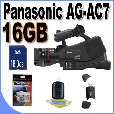 Videocámara AVCHD Panasonic AG-AC7 montaje en hombro con memoria SDHC de 16 GB + tarjeta USB... Foto 1 de 3