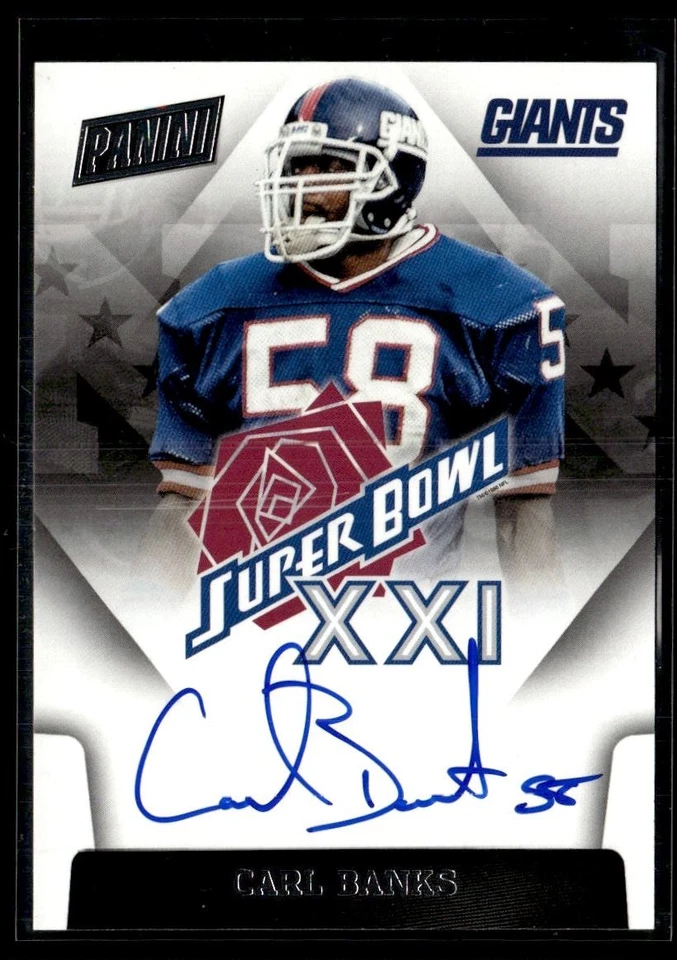 2016 Panini Absolute Super Bowl Signatures Carl Banks Auto New York Giants - Image 1 of 2