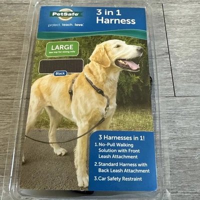 PetSafe Black 3 in 1 Harness For Large 65 - 95 Lbs Dogs - Image 1 of 3