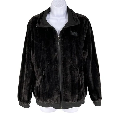 Chaqueta Bomber The North Face Mujer M Negra Osito Suave Difusa Cremallera Completa Bolsillos Foto 1 de 4