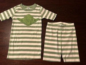 NWOT HANNA  ANDERSSON Star Wars Yoda Organic Short pajamas, Size 130 8 - Picture 1 of 5