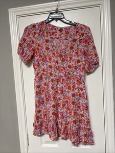 Lucky Brand Kleid Large neu ohne Etikett Blumen Wickeloptik Schönheit kostenloser Versand Wickeloptik - Bild 1 von 9