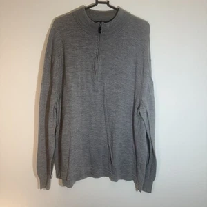 Maglione Jos A Bank Signature Collection Uomo 3XL Grigio Pima Cotone Finto Collo - Foto 1 di 10