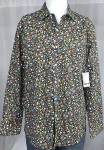 Bar lll Shirt Mens Lrg Button Up Slim Fit Floral Stretch Comfort Casual New - Picture 1 of 3