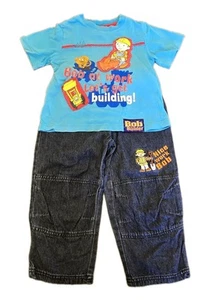 Boys Outfit Set Bob The Bulider Size 3 - Jeans And Top - Picture 1 of 7