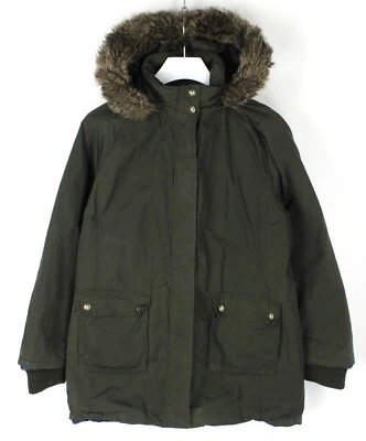 Chaqueta Tommy Hilfiger Mujer Borde XL Imitación Piel Con Capucha Cremallera Logo Foto 1 de 4