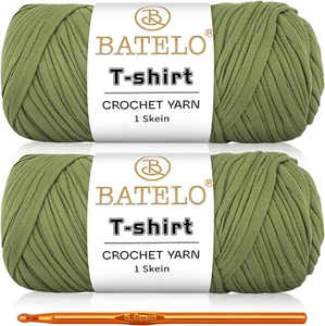 2 Pack T-Shirt Yarn Crochet Yarn for Beginner Crochet Bags/Basket/Coaster,Tshirt - Picture 1 of 12