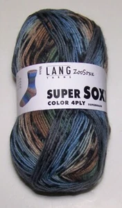 100g ball LANG SUPER ZOO SOXX sock weight knitting yarn #901.0429 RHINO - Picture 1 of 1