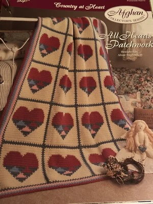 CROCHET Afghan Collector’s Series ~ “All Hearts Patchwork Afghan” ~ PATTERN ~ - Image 1 of 2