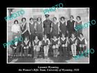 Old Postcard Size Photo Of Laramie Wyoming The Womens Rifel Team C1928