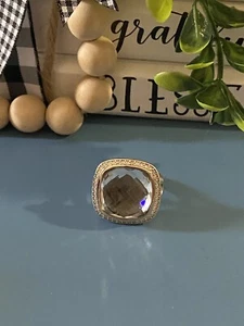 DAVID YURMAN Ring Sterlingsilber 17 mm weißer Topas & Diamant Größe 9 wunderschön! - Bild 1 von 6