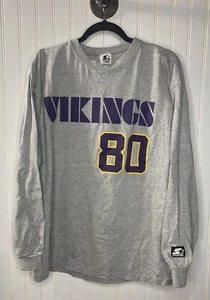 Vintage NFL Minnesota Vikings Cris Carter Starter Long Sleeve Shirt Mens Large L - Picture 1 of 3