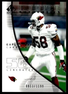 2004 SP Authentic Karlos Dansby Rookie 0913/1199 Arizona Cardinals #131 R32 - Picture 1 of 2