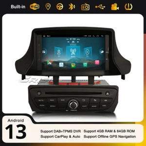 64GB Android 14 Autoradio Navi CarPlay OBD2 WiFi Canbus Renault Megane III Fluence - Bild 1 von 24