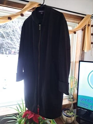 Abrigo de invierno negro para mujer de Roaman's/talla 14-16 Foto 1 de 4