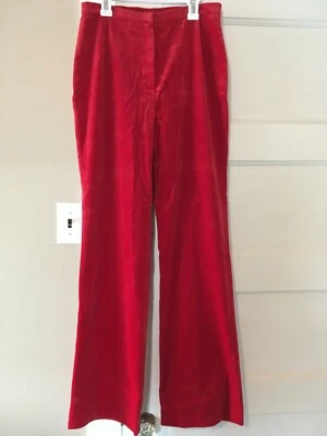 NEW Neiman Marcus Red Velvet Size 4 Dress Pants Straight Leg NWT Women's - Image 1 of 3