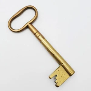 Antique Early Two Color Brass Key w Intricate Repair? - Picture 1 of 5