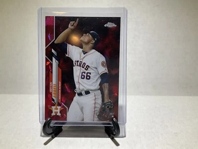 2020 Topps Chrome Sapphire Bryan Abreu Rookie Red /5 - Image 1 of 3